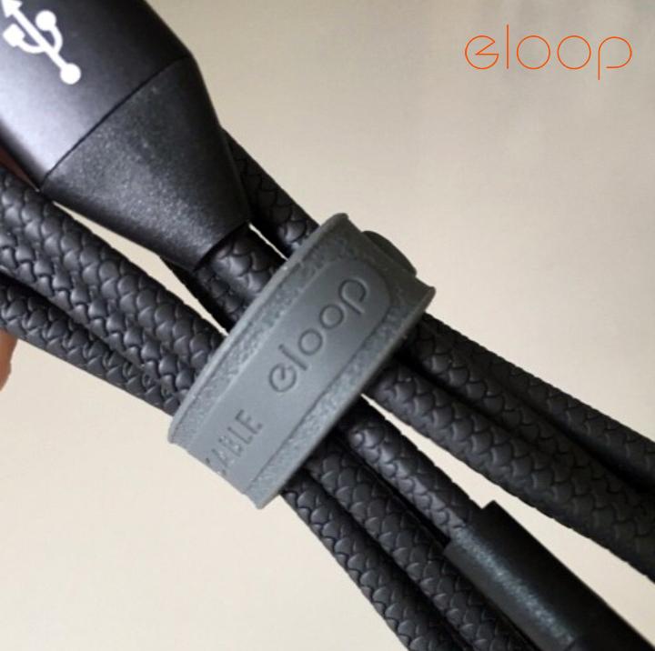 Eloop รุ่น S31,S32,S33 สาย USB Data Cable Lightning / Micro USB และ Type-C หุ้มด้วยวัสดุป้องกันไฟไหม้
