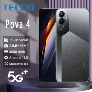 ภาพหน้าปกสินค้าTecno Mobile Pova 4 (8+128GB/8+256GB)กล้องหน้าและกล้องคู่ แบตเตอร์รี่6000 mAh ที่เกี่ยวข้อง