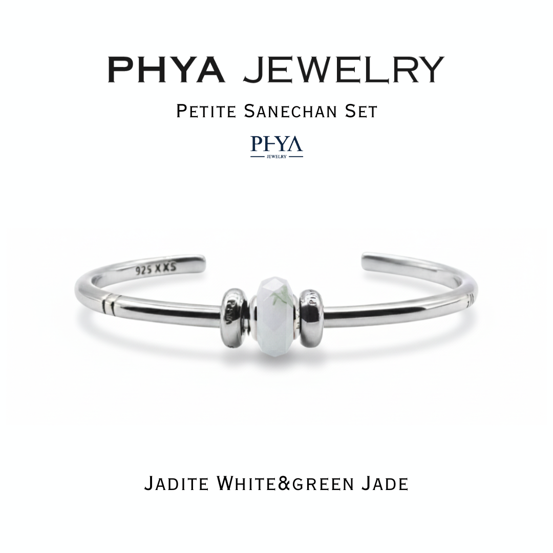 Phya Petite Sanechan Tiger's Eye Set: Genuine Silver Bracelet Set with Charming Tiger's Eye Stone. ราคา 7,700 บาท*ส่งฟรี