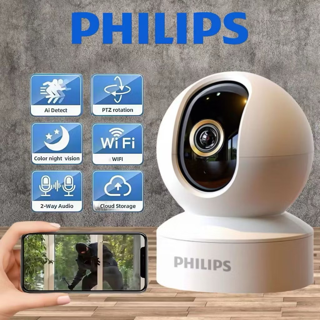 Philips Cctv Camera Smart Camera Home Security Camera Cctv Camera 2K Cctv Camera Panoramic 360 ° ราคา 999 บาท*ส่งฟรี