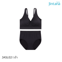 Jintana Set ชุดชั้นใน 1 ชุด (บรา1+กกน1) รุ่น Pure Comfort รหัส JASL02 สีดำ