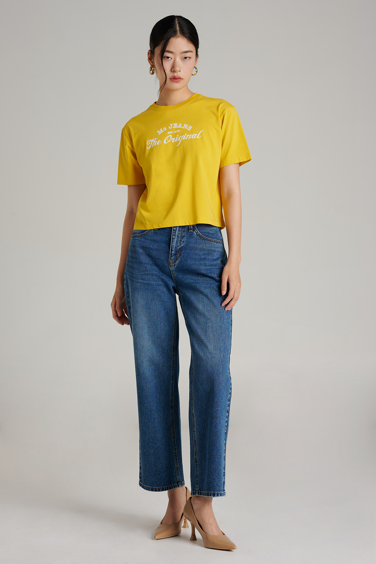 Mc jeans เสื้อยืดผู้หญิง ทรงครอป คอกลม MTTZ853 ราคา 447 บาท*ส่งฟรี
