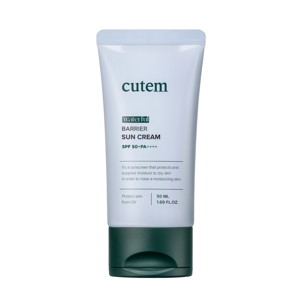 Cutem Waterful Barrier Sun Cream Spf50+ Pa++++ Sunscreen for Moisturized Skin, Korean Sunscreen 50ml