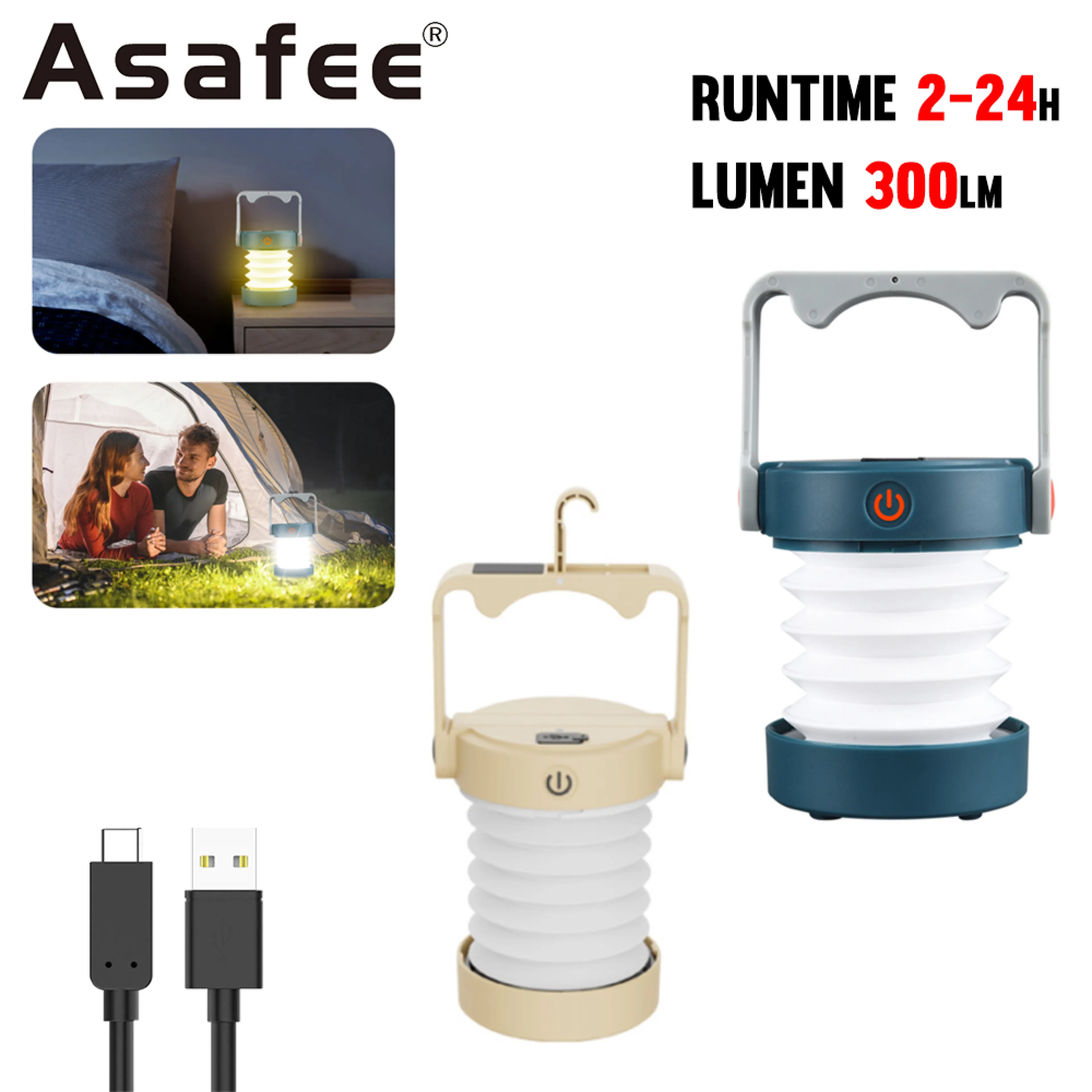 Asafee HL-8180 ไฟแคมป์ปิ้งแบบยืดหดได้