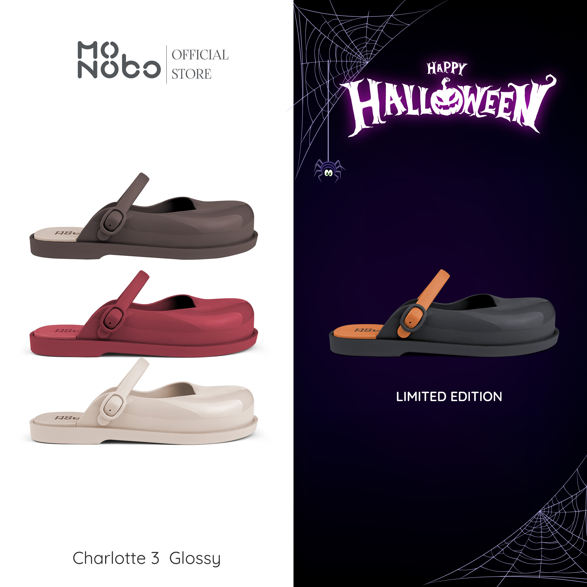 Monobo Model Charlotte 3 Glossy, Ankle Strap Shoes, 100% Genuine. ราคา 890 บาท*ส่งฟรี