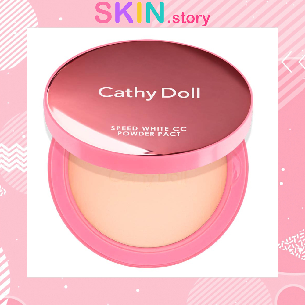 CATHY DOLL SPEED WHITE CC POWDER PACT SPF40 PA+++ 12 G.แป้งตลับซีซี