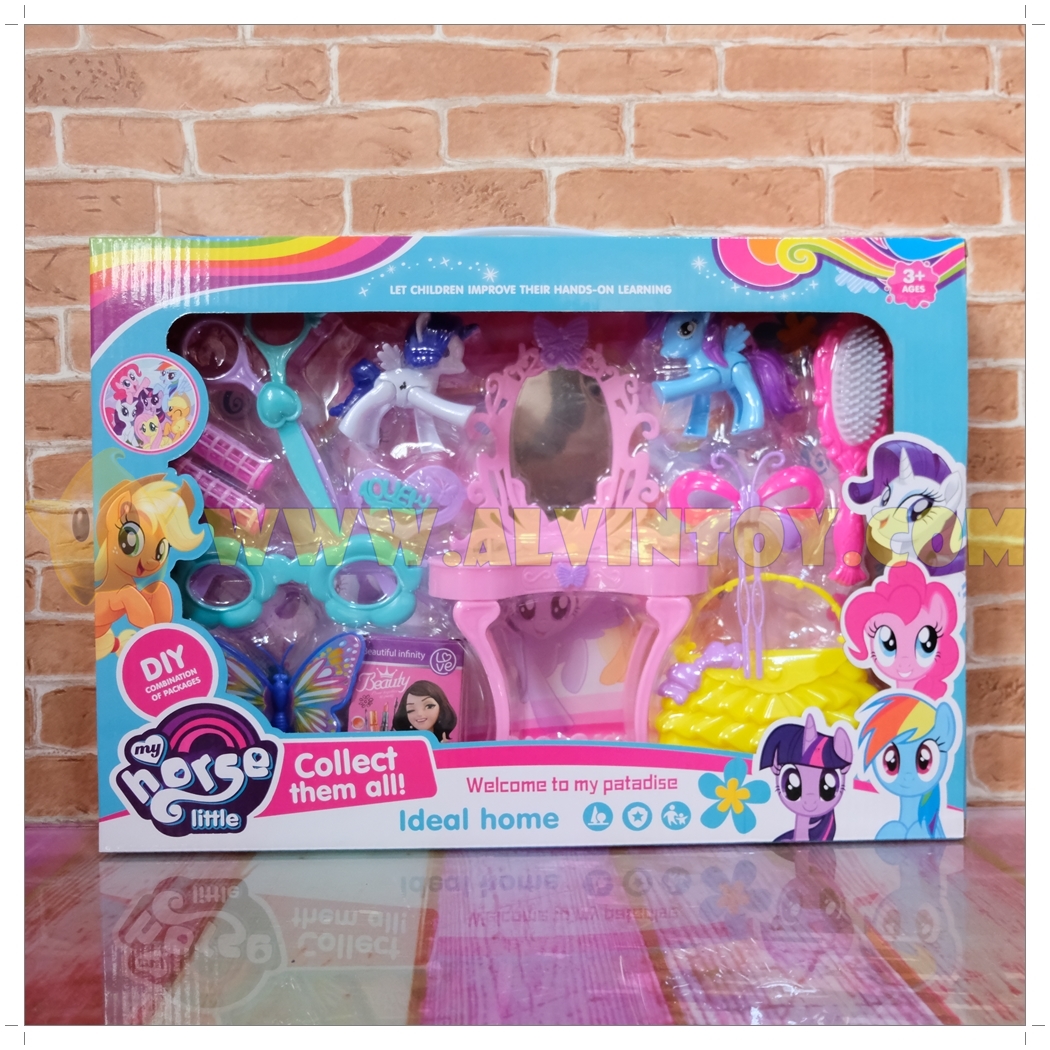 โมเดล My Little Pony - ชุดของเล่น ตุ๊กตามายลิตเติ้ลโพนี่ งานสวย สีสันสดใส มีชุดของเล่นหลากหลาย มาพร้อมของเล่นตกแต่ง กล่องสวยงาม