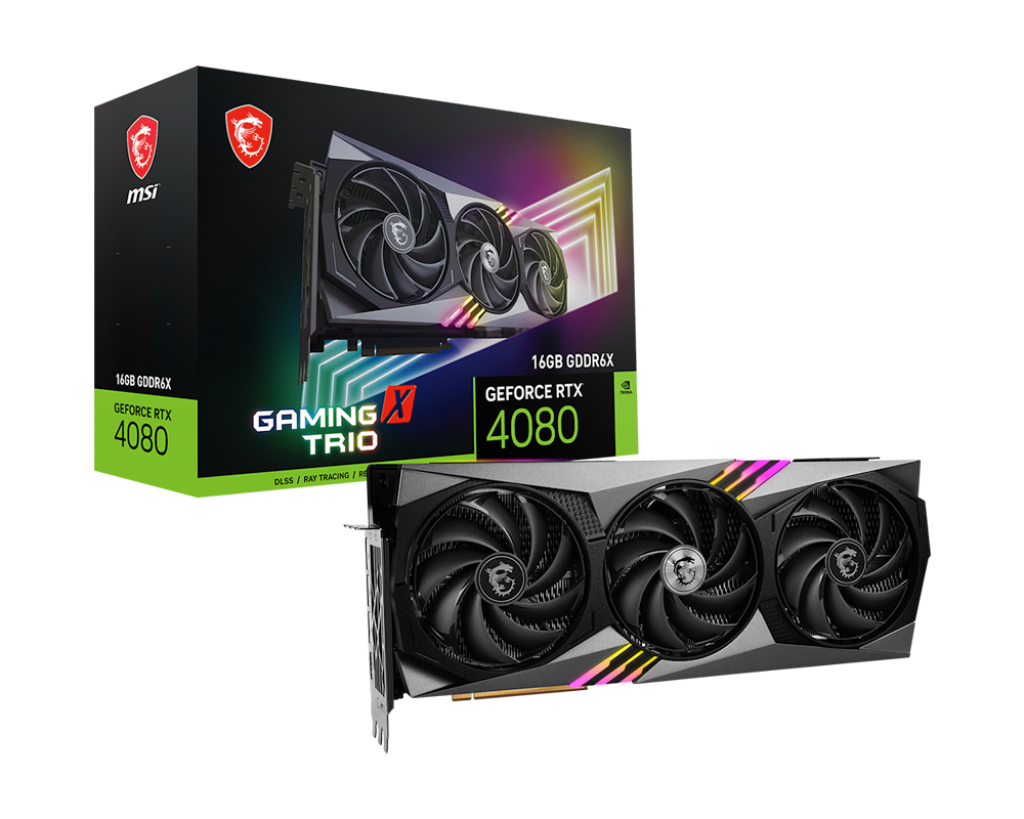 VGA (การ์ดจอแสลดงผล) MSI RTX 4080 16GB GAMING X TRIO WARRANTY 3Y ราคา 56,890 บาท*ส่งฟรี