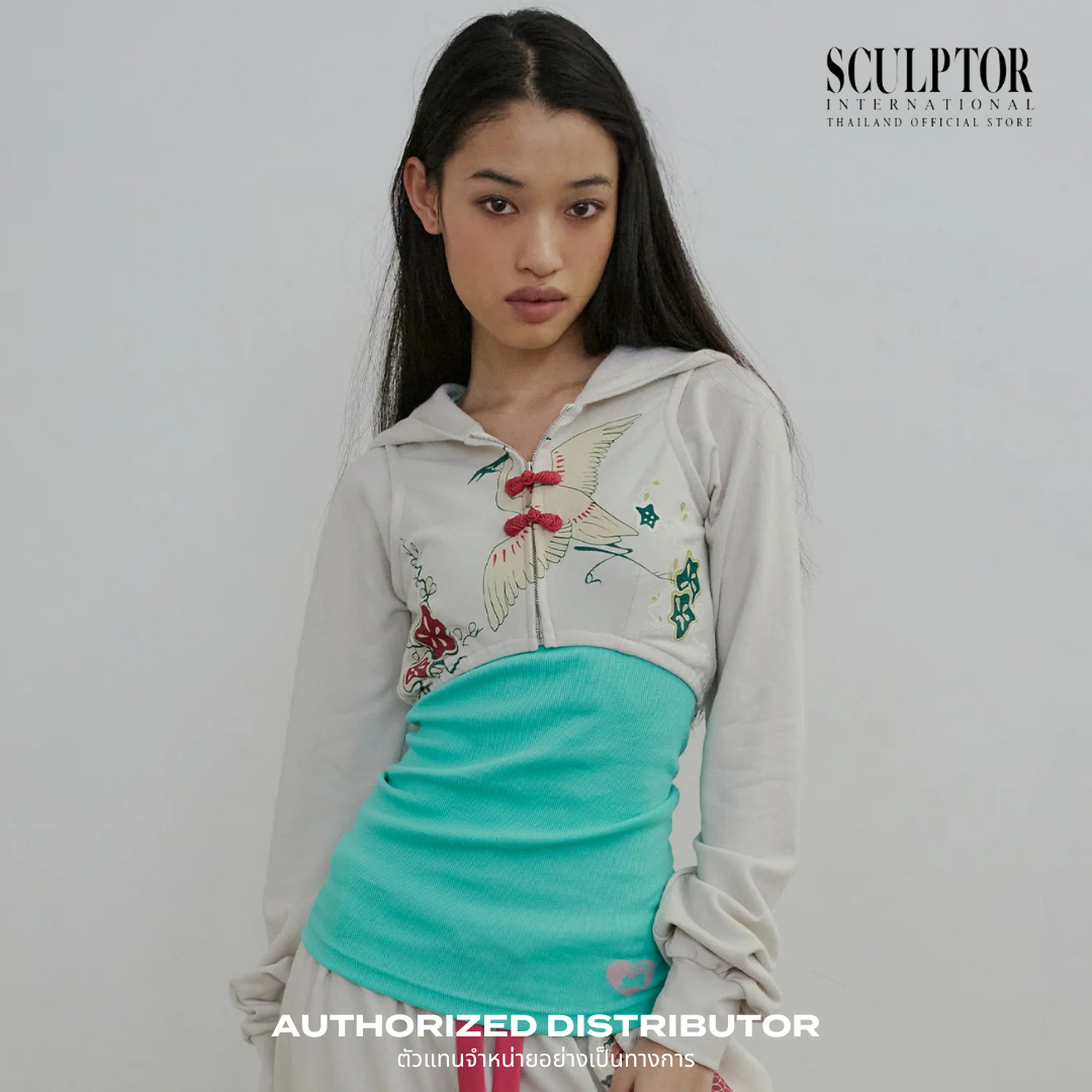 Sculptor ® Zen Crop Hooded Zip-Up Dirty ราคา 4,890 บาท*ส่งฟรี