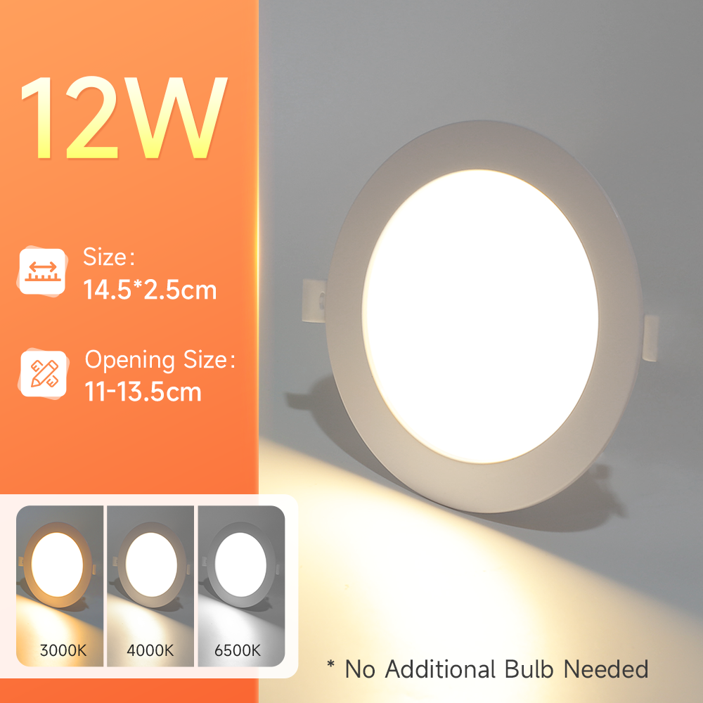 CHENBEN 3สี ไฟฝังฝ้า ไฟดาวน์ไลท์ LED โคมดาวน์ไลท์ติดลอย โคมไฟเพดาน ฝังฝ้าเพดาน ดาวไลท์ ห้องนั่งเล่นห้องนอนห้องโถง