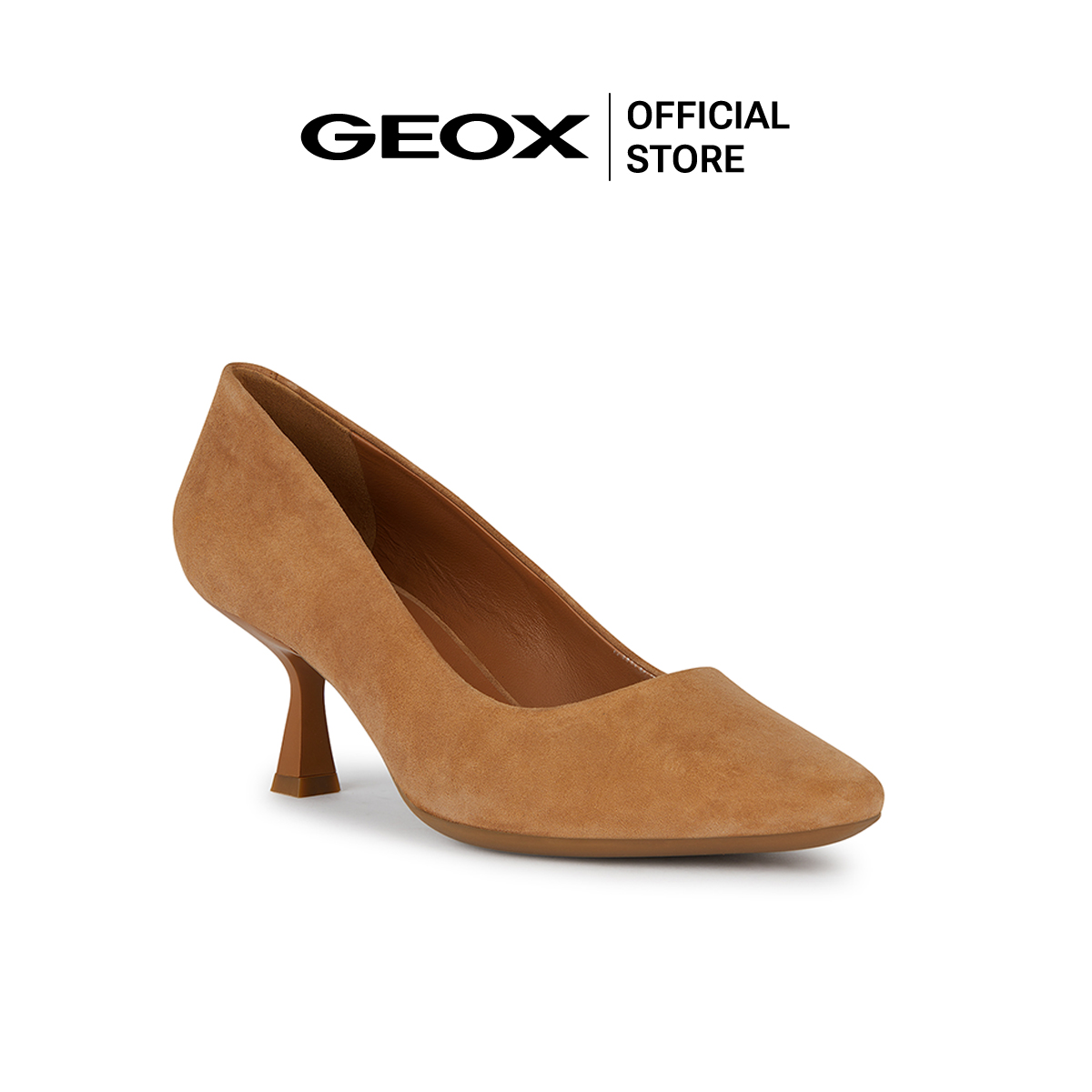 GEOX รองเท้าส้นสูงผู้หญิง รุ่น D GISELDA R - COGNAC SS24 (D45MHAC6001F_S4BRXX) ราคา 3,645 บาท*ส่งฟรี