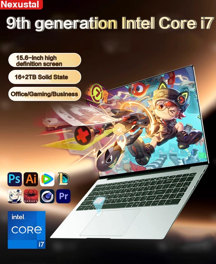 Nexustal Factory New Laptop 15.6 Inch Intel Core I7 9750H Laptop Windows 11 16Gb Ram Ssd 2Tb 1080P Fhd Screen Fingerprint Unlock, with Backlit Keyboard Wi-Fi ราคา 11,499 บาท*ส่งฟรี