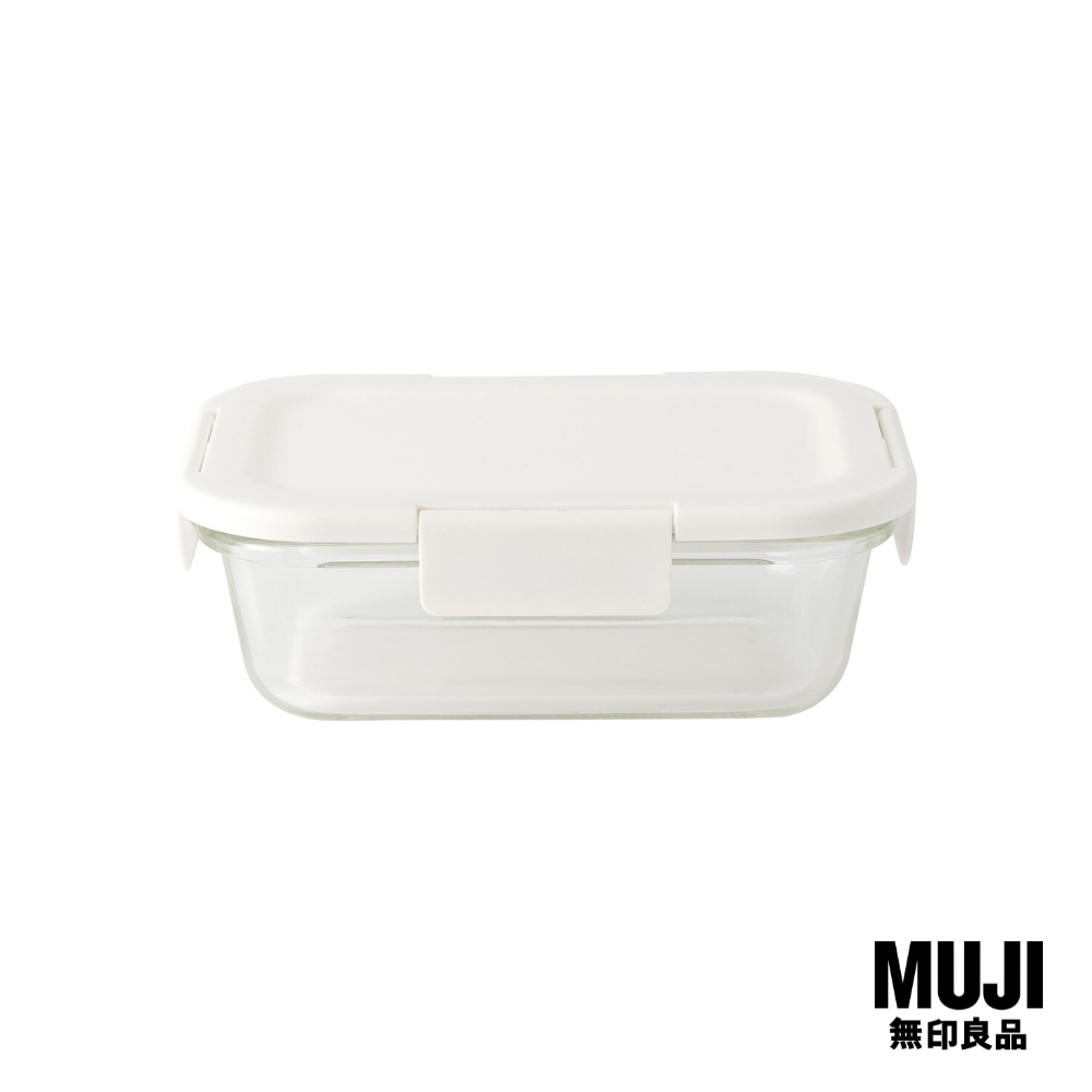 มูจิ กล่องใส่อาหารแก้วฝาล็อก 600ml -MUJI Glass Lunch Box 600ml ราคา 190 บาท*ส่งฟรี