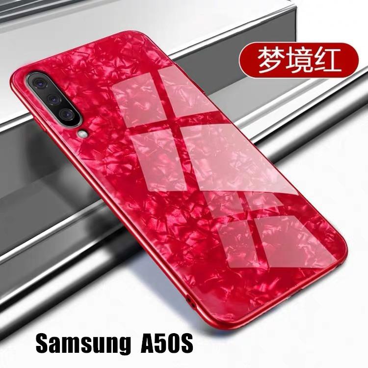 [ส่งจากไทย] Case Samsung Galaxy A50 เคสกระจก เคสเงาลายหินอ่อน ขอบนิ่ม เคสกันกระแทก Glass TPU Case สำหรับรุ่น samsung a50 เคสซัมซุงเอ50 สินค้าใหม่