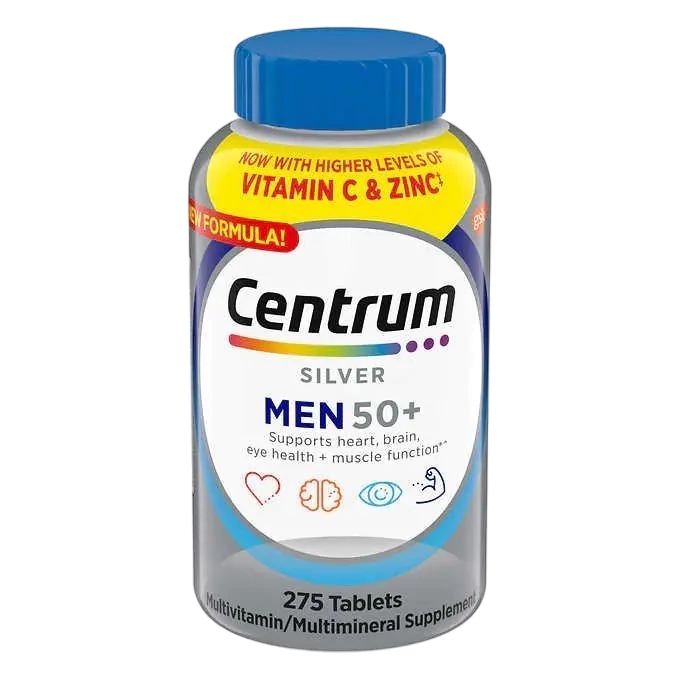 Exp:03/2028 Centrum Silver Men and Women 50+ มัลติวิตามิน สำหรับผู้ใหญ่ที่มีอายุ 50ปีขึ้นไป (ของแท้นำเข้าจากUSA)