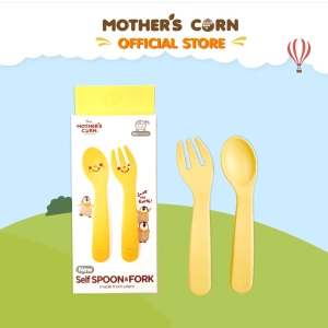 ภาพหน้าปกสินค้าMother\'s Corn Self Training Spoon & Fork Set มาเธอร์คอน ชุดช้อนส้อมหัดทานเอง เสต็ป 3 ซึ่งคุณอาจชอบสินค้านี้