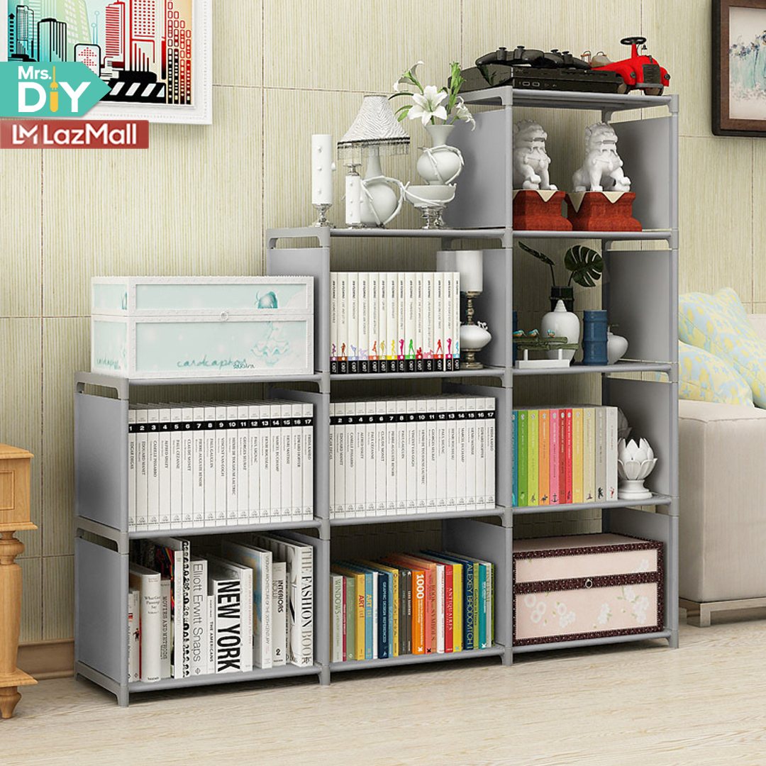 Mrs.diy multi-purpose shelves shelf book shelf strong steel frame gray CD1 ราคา 135 บาท*ส่งฟรี