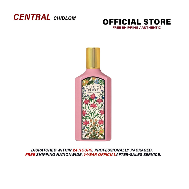 Authentic Gucci Flora Gorgeous Gardenia Jasmine Magnolia 100ml Men's Perfume Eau De Parfum ราคา 3,360 บาท*ส่งฟรี