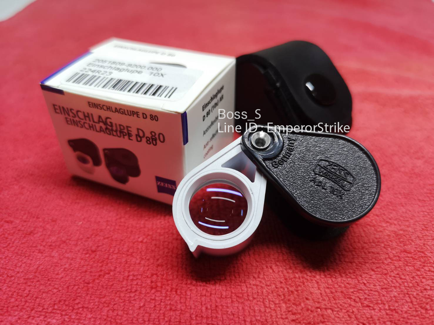 กล้องส่องพระ/ส่องเพชร​ ​มืออาชีพ​ Zeiss​ winkel​ D80 Triplet Lens Made In bararus สีดำขาว10x18mm เลนส์แก้ว 3ชั้นมัลติโค๊ตสีฟ้าตัดแสง​ ฟรีซองหนังตรงรุ่น ราคา 780 บาท*ส่งฟรี