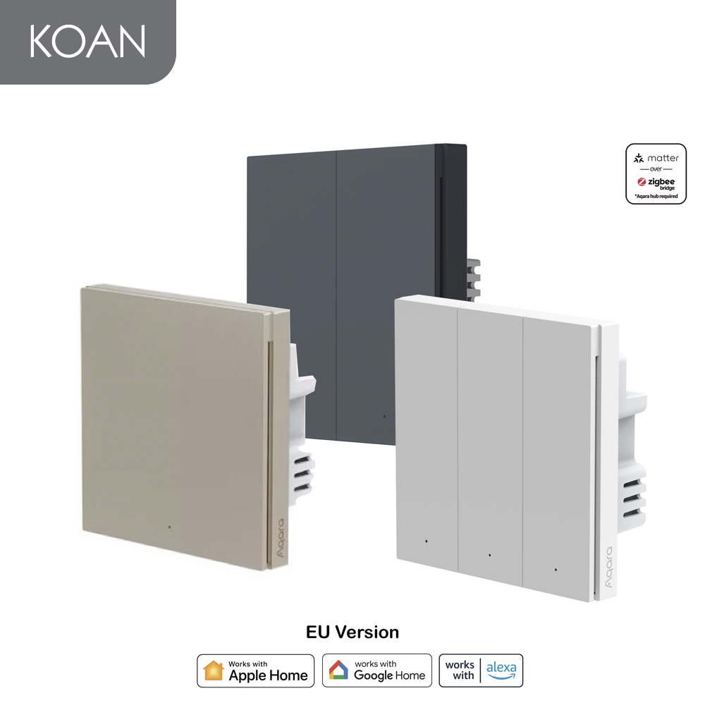 Aqara Smart Wall Switch H1 EU [No Neutral] สวิตช์อัจฉริยะ ราคา 1,290 บาท*ส่งฟรี