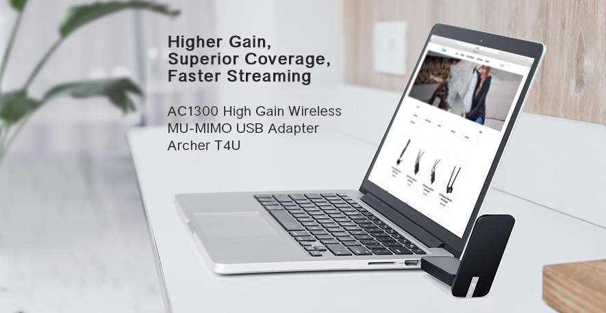 ภาพประกอบคำอธิบาย Wireless USB Adapter TP-LINK Archer T4U AC1300 High Gain