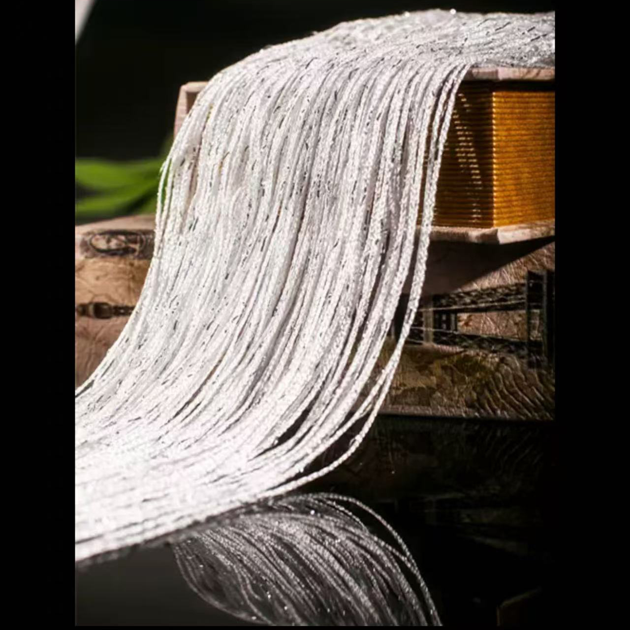 มู่ลี่  (ตีนตุ๊กแก)ผ้าม่านกั้นห้องแฟชั่น แต่งกลิตเตอร์ แวววาว สําหรับตกแต่งบ้านมู่ลี่ประตู มู่ลี่ตกแต่ง พร้อมส่งในไทย ราคาพิเศษ