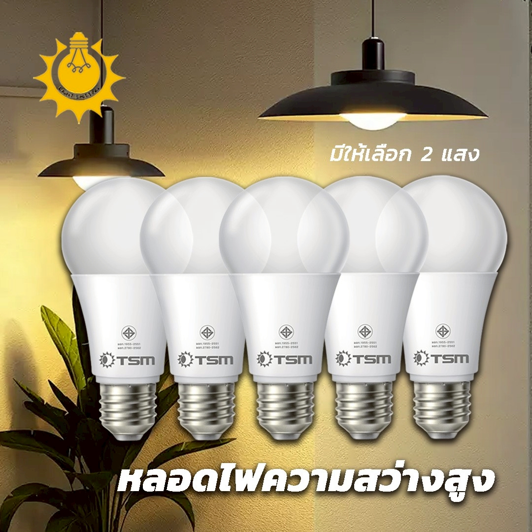Energy-Saving Light Bulbs, Led Light Bulbs 3W-18W, White Light/Warm Light Tsm-A003 - Tsm-A018 ราคา 20 บาท*ส่งฟรี