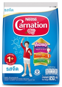 สินค้า นมผง คาร์เนชัน1+ 3+  ขนาด  850g Carnation smartgo  850g