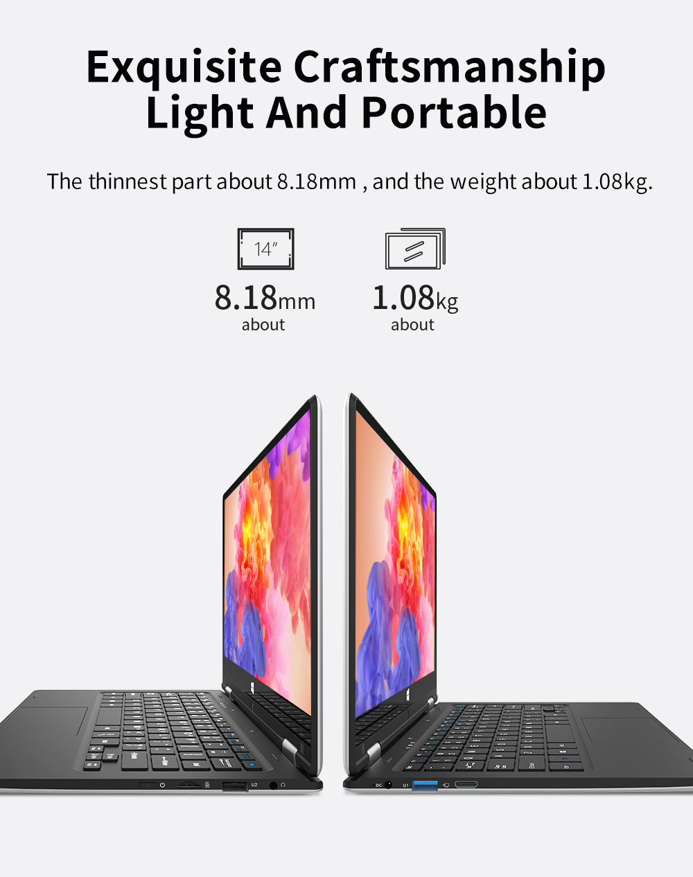 ข้อมูลเพิ่มเติมของ J EZBOOK X1s โน๊ตบุ๊ค 11.6 inch 1920*1080 4GB DDR4 128GB Notebook Windows 10 Tablet Laptop