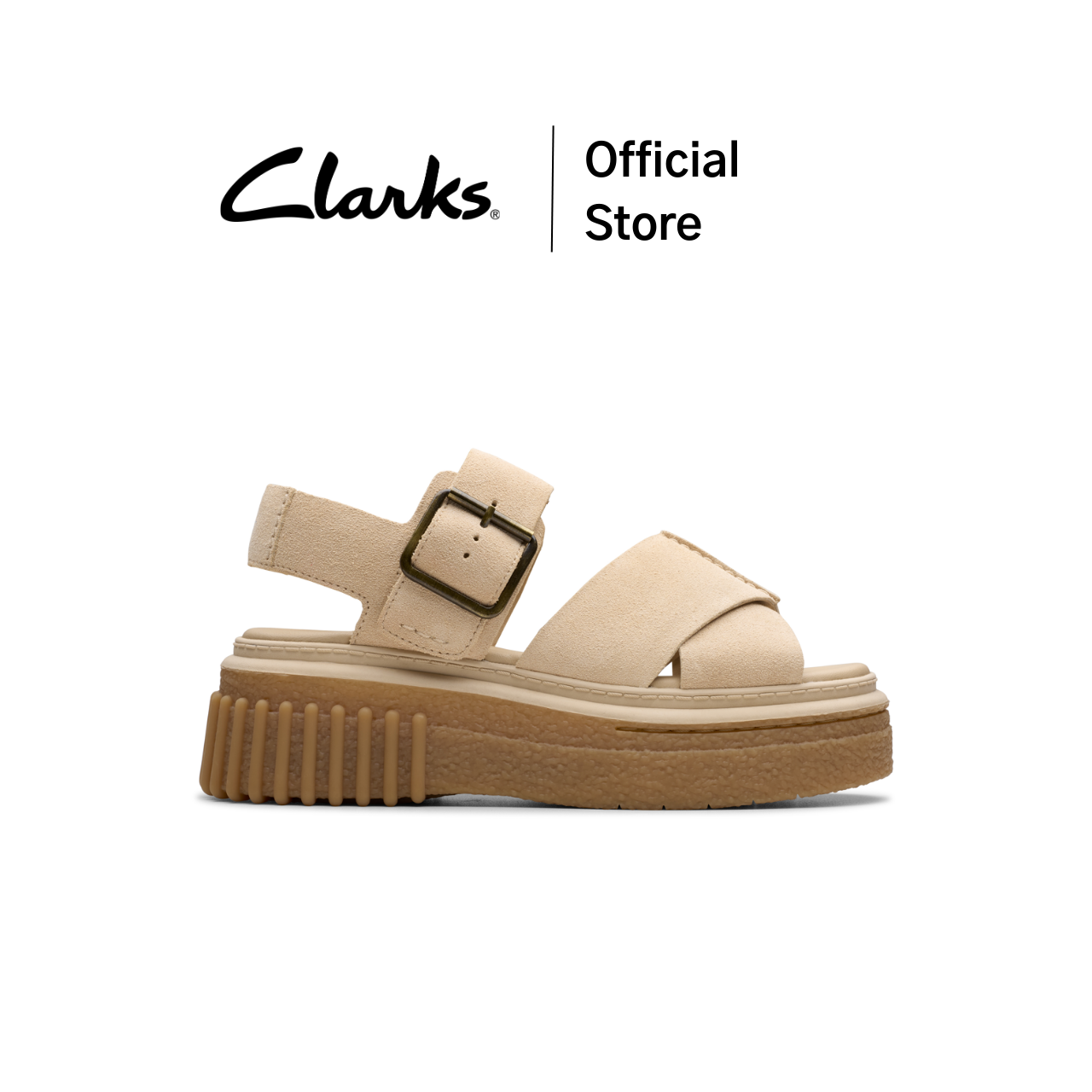 Clarks eamar wish ecru suede high quality comfortable leather flip flops ราคา 7,470 บาท*ส่งฟรี