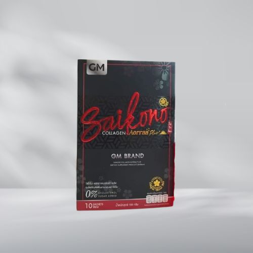 Saikono collagen Aorraa+ ไซโกโนะ คอลลาเจน เอโอน่าพลัส 1กล่อง10ซอง ราคา 180 บาท*ส่งฟรี