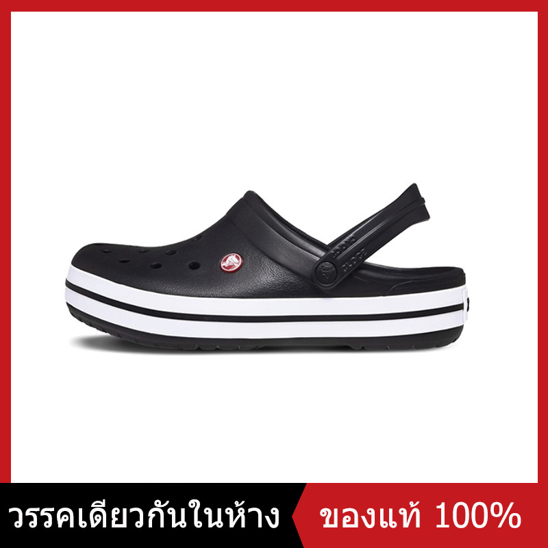 Duty Free Goods Crocs Classic Bayaband Clog 'Black White' Shoes Non-Slip Thick Sole Beach Sandals 11016-001 ราคา  1,290 บาท*ส่งฟรี