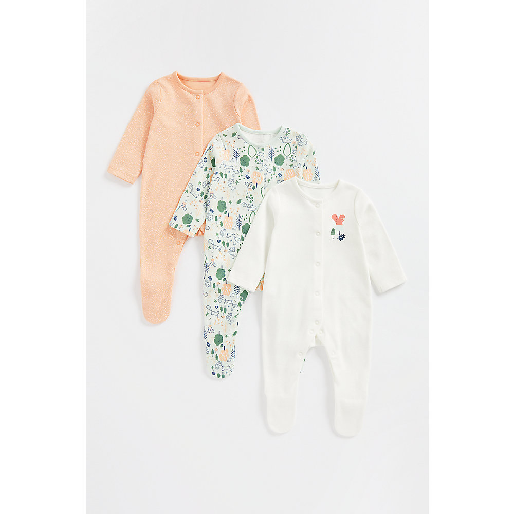 ชุดสลีพสูทเด็ก Mothercare Woodland Sleepsuits - 3 Pack CD327 ราคา 895 บาท*ส่งฟรี