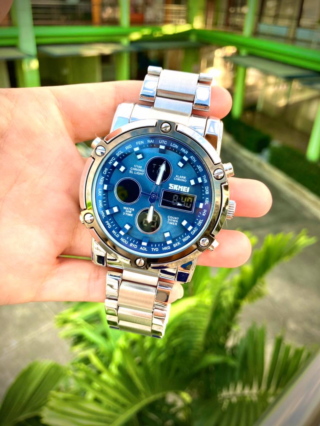 มุมมองเพิ่มเติมเกี่ยวกับ พร้อมส่งจากไทย SKMEI 1389 แท้ 100% นาฬิกา นาฬิกาข้อมือผู้ชาย สายสแตนเลส นาฬิกาใส่ทำงาน กันน้ำ 2 ระบบ มีเก็บเงินปลายทาง