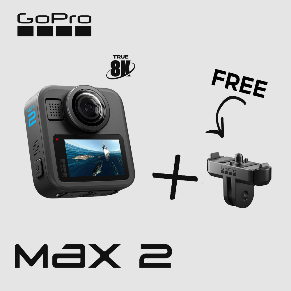 [New]GoPro MAX2 360 Action Camera, TRUE 8K 360 VIDEO, HyperSmooth & Waterproof TO 16FT (5M), Invisible Selfie Stick, 1-Year Warranty ราคา 19,500 บาท*ส่งฟรี