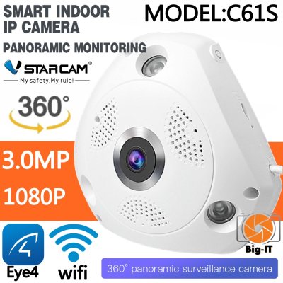 VSTARCAM กล้องวงจรปิด รุ่นC61S 360องศา ชัดถึง 3 ล้าน FHD 1536P WiFi Big-it VSTARCAM กล้องวงจรปิด รุ่นC61S 360องศา ชัดถึง 3 ล้าน FHD 1536P WiFi Big-it