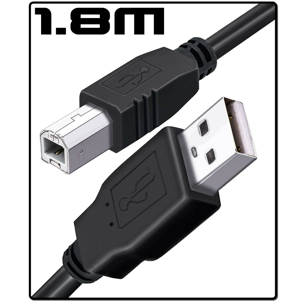 สาย USB Printer 1.8m/3m/5M/10m เมตร สำหรับเครื่องปริ้นเตอร์,สแกนเนอร์(สีดำ)