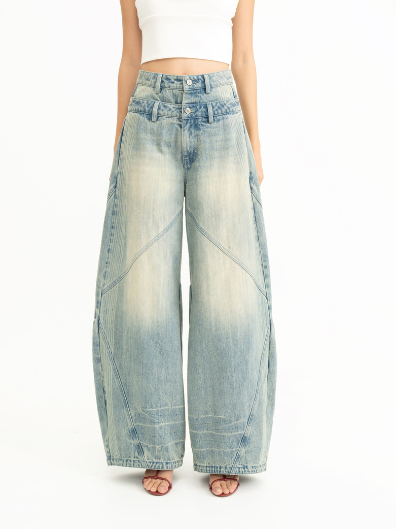 Pania Double Waist 8 Lines Jeans in Union Wash ราคา 3,900 บาท*ส่งฟรี