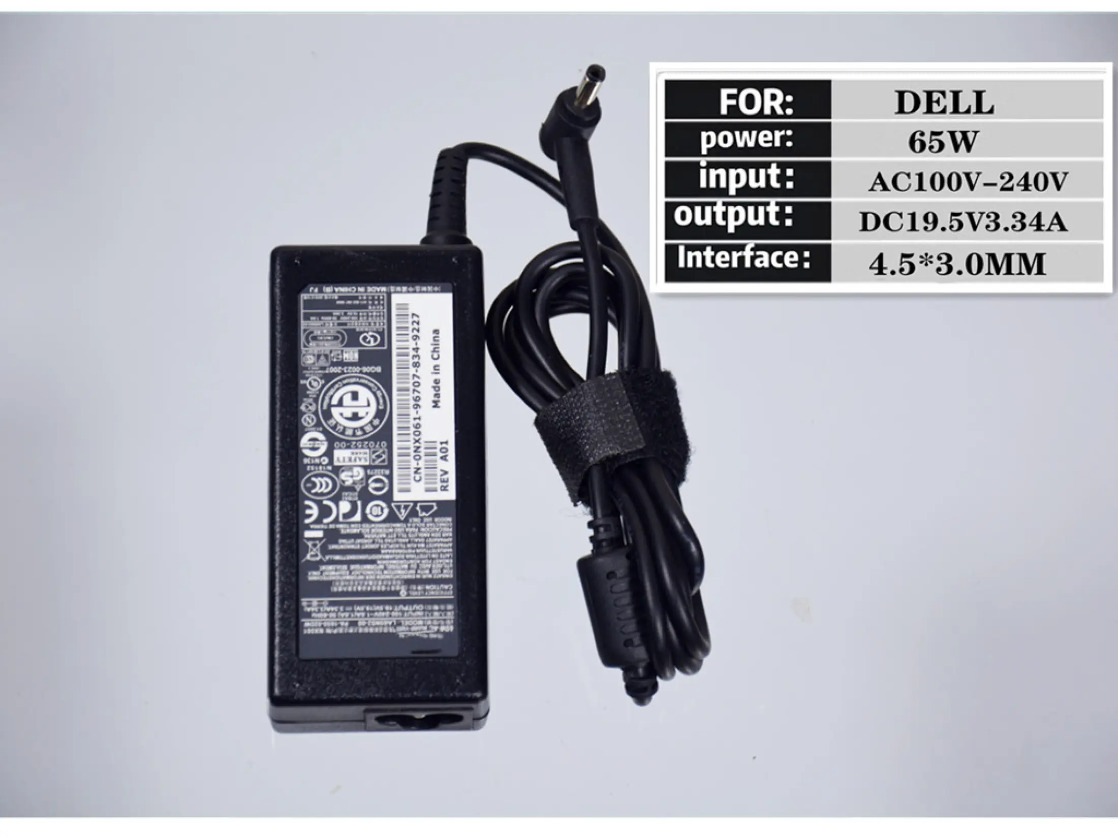 ลองดูภาพสินค้า IT Adapter Notebook อะแดปเตอร์ For DELL 19.5V 3.34A หัว 4.5*3. 0  (สีดำ)