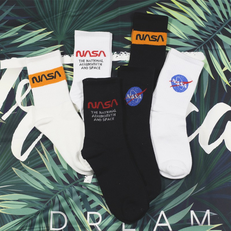 น่ารัก NASA Unisex Soft ถุงเท้าผ้าฝ้ายสูงระดับข้อเท้า Street ถุงเท้าคอตตอนแฟชั่น