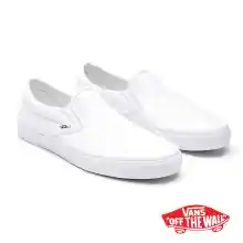 ภาพขนาดย่อของสินค้าVans Classic Slip-on White/White รองเท้า แวนส์ สลิปออน ทรงสวม ขาวล้วน ได้ทั้งชายและหญิง