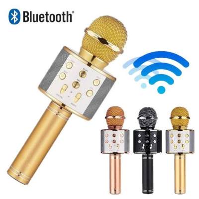 WS-858 เครื่องเล่นคาราโอเกะ บลูทูธ ไร้สาย ไมโครโฟนคอนเดนเซอร์ ลำโพง ในตัวเดียว WS-858 เครื่องเล่นคาราโอเกะ บลูทูธ ไร้สาย ไมโครโฟนคอนเดนเซอร์ ลำโพง ในตัวเดียว