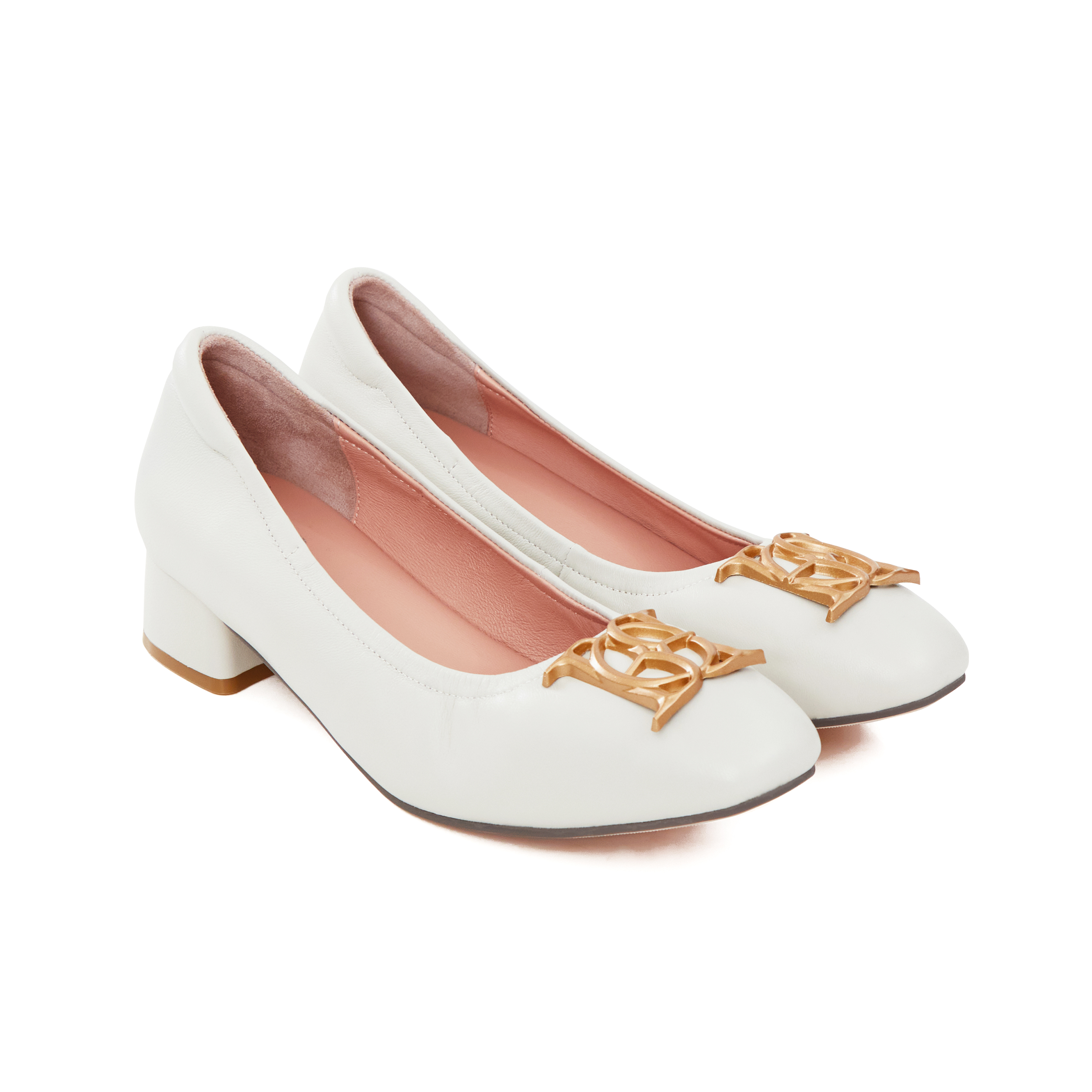 O&B รองเท้าหนังแกะ รุ่น AUDREY CREST CLASSIC HEELS IN GREATEST WHITE-11248CS32378F_C4WTXX ราคา 4,290 บาท*ส่งฟรี