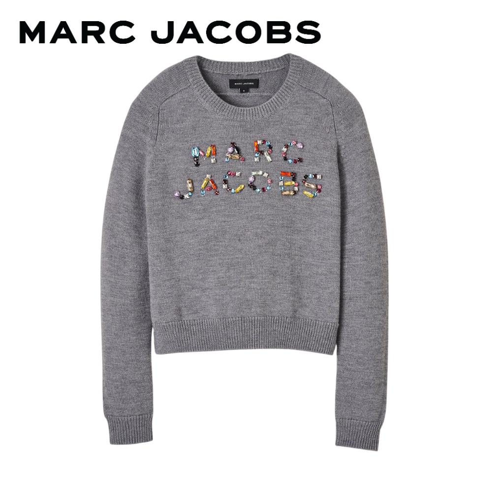 MARC JACOBS THE GEM KNIT LOGO CREWNECK 2S5RTP001K26 SP25 เสื้อกันหนาว ราคา 18,900 บาท*ส่งฟรี