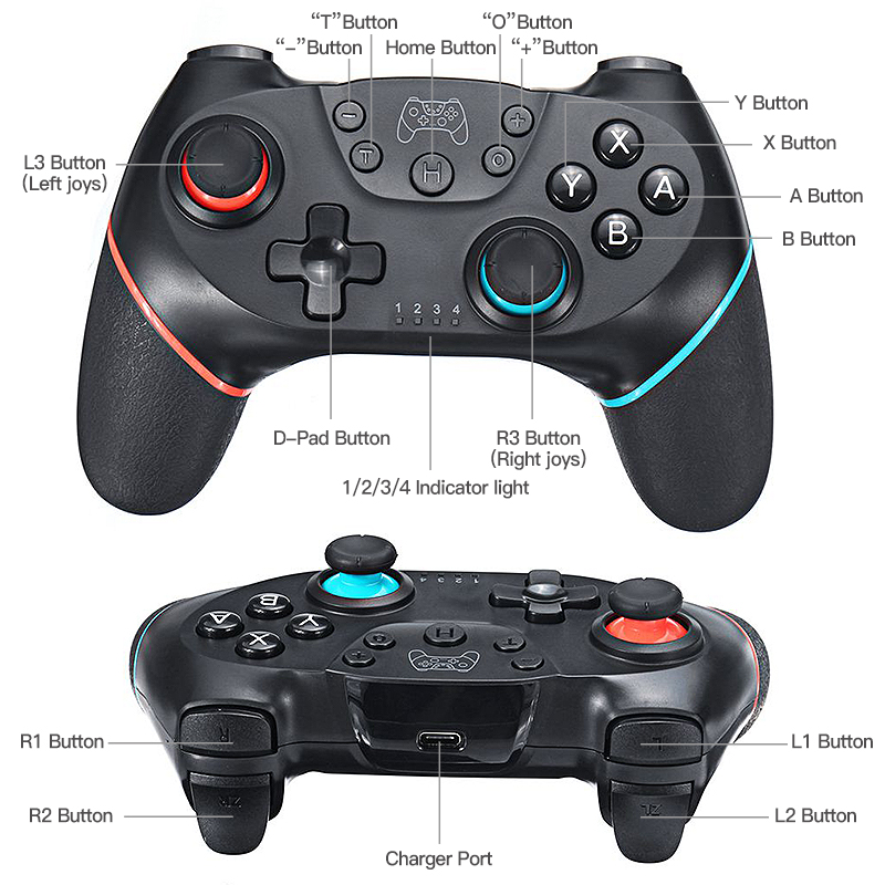 เกี่ยวกับสินค้า จอย Pro สวิตซ์ คอนโทรลเลอร์ Joy Pro Switch Wireless Blth Controller Gamepad For Nintendo Switch Pro Controller Game Joystick Joypad Remote Console ตัวควบคุมเกม จอยสติ๊กเกม วิชาชีพ ด้ามจับ จอยสติ๊ก เกมคอนโซล คอนโทรลเลอร์ คอนโทรลเลอร์ไร้สาย