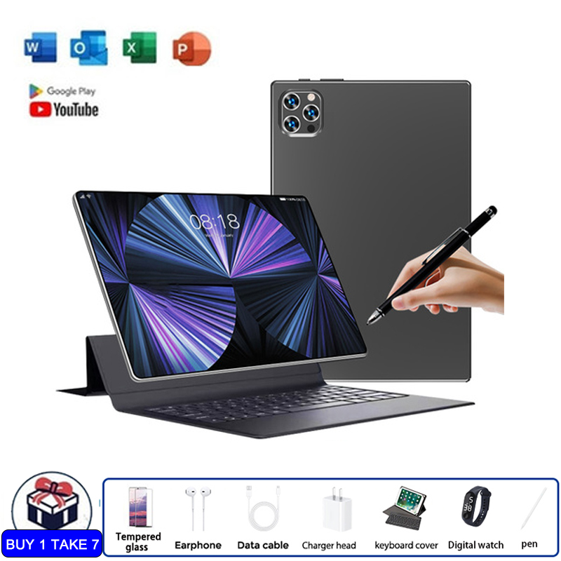YORU [ ซื้อ 1 ฟรี 7 ] M15 10.1 นิ้ว แท็บแล็ตของแท้ Wifi 4G/5G แท็บเล็ต หน่วยประมวลผล หน้าจอ Android12.0 Tablet RAM12G ROM512G Full HD แท็บเล็ตราคาถูก 8000 mAh แท็บเล็ตถูกๆ ส่งฟรี แท็บเล็ตราคาถูกรุ่นล่าสุด 13MP+32MP แทบเล็ต ของแท้ ราคา 1,889 บาท*ส่งฟรี