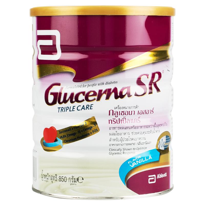 Glucerna SR 850g. กลูเซอนาอาหารทางการแพทย์ อาหารผู้ป่วย เบาหวาน คุมระดับน้ำตาล