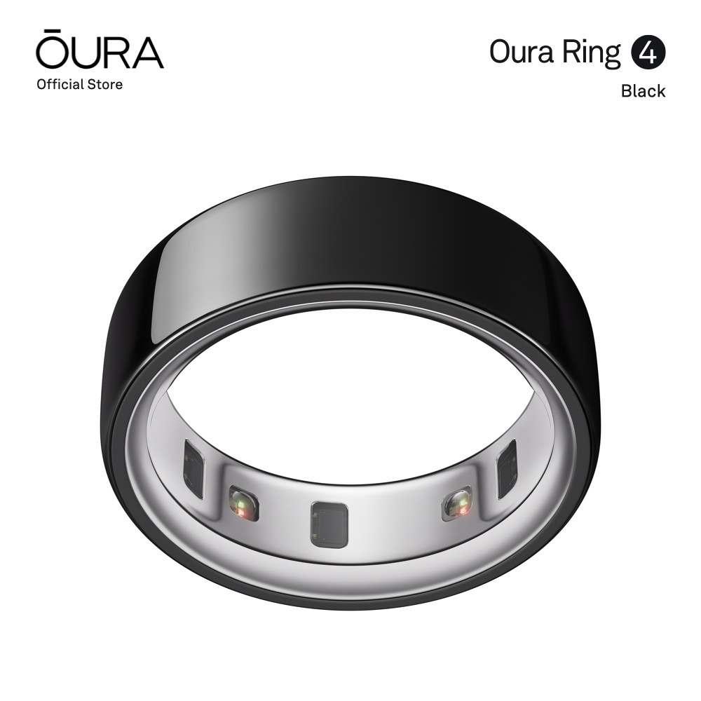 Oura Ring 4 Smart Ring - Health Tracking Ring, Black / Black ราคา  8,750 บาท*ส่งฟรี