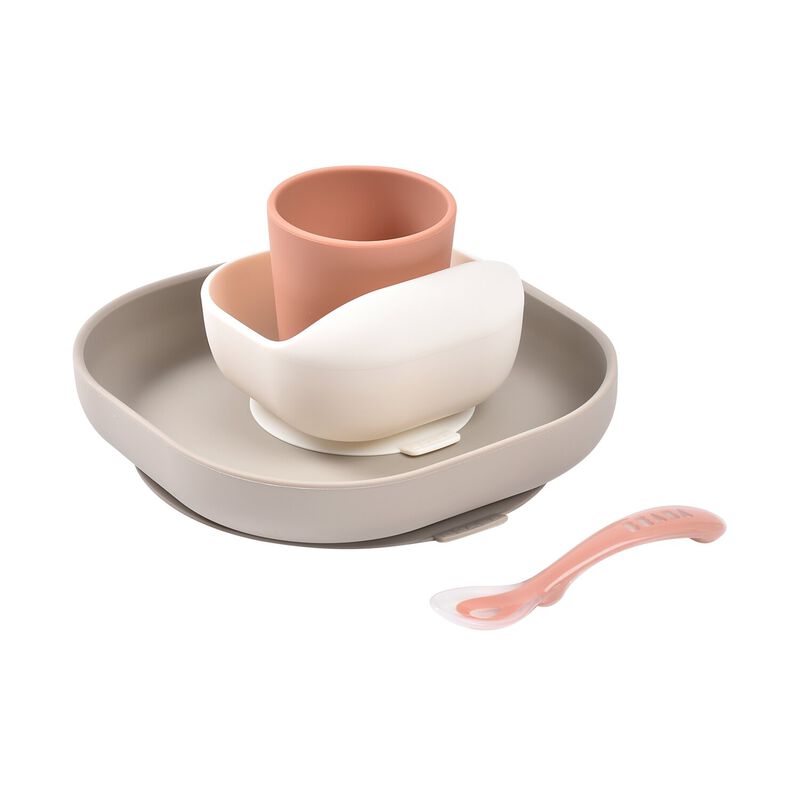 Beaba Silicone Meal Set (4 Pcs) - Terracotta ราคา 1,790 บาท*ส่งฟรี