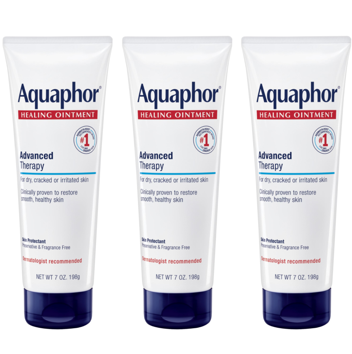 Aquaphor Healing Ointment Advanced Therapy Skin Protectant, Dry Skin Body Moisturizer, 198g ราคา 100 บาท*ส่งฟรี